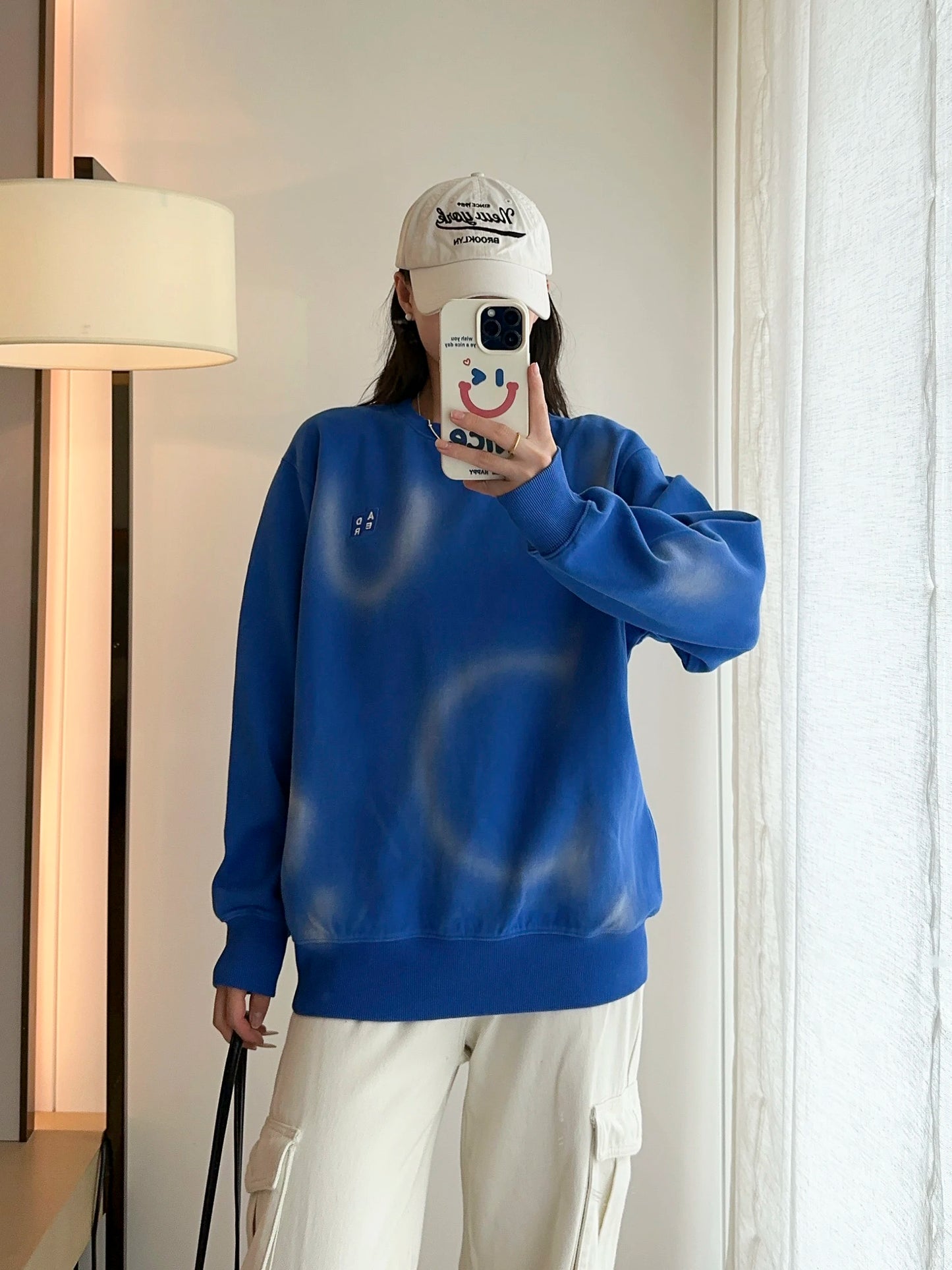 Loose Casual Couple Hoodies l Cotton Dyed Tie-Dye Embroidery Men's Sle Comfortable Breathable Korean Version Sweatirts