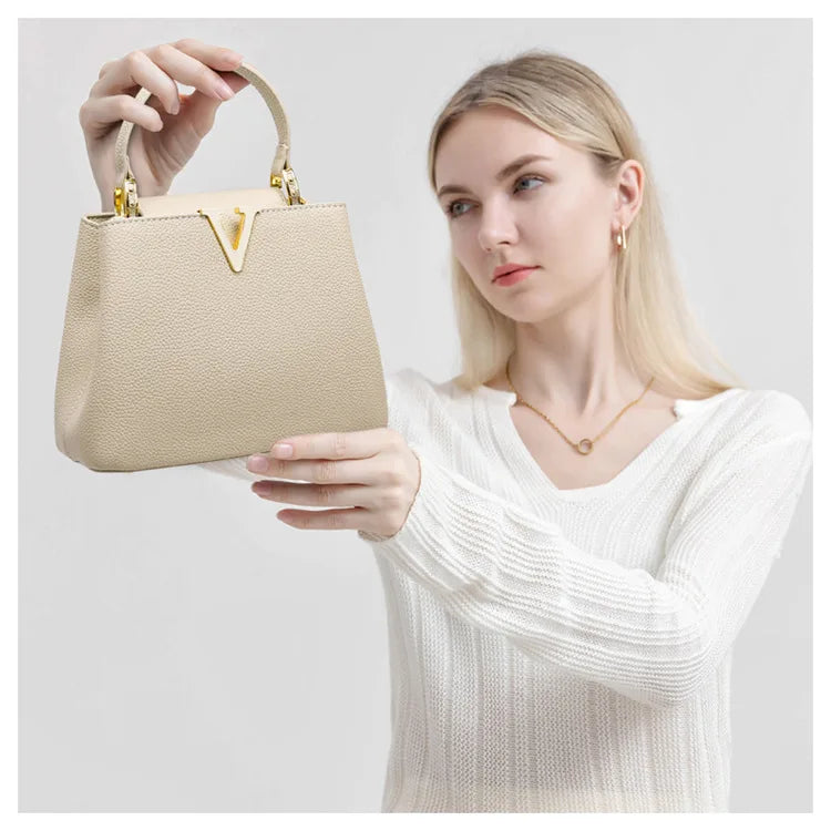 New Summer Versatile Women's Bag High-end Sense Exquisite Handbag Soft Leather Crossbody Commuter Bags Luxury Fashion
