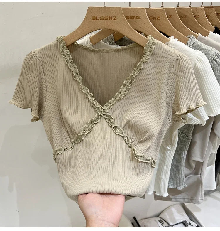 Summer Women T Shirt T-Shirt Woman Clothes Tops Tshirt Female Crop Top Tees Y2k Para Mujer Ropa De Mujer Roupas Feminina Traf