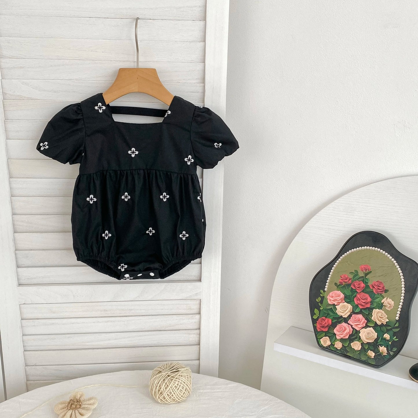 New Summer Newborn Clothes Kids Baby Girls Rompers 4 Colors New Infant Kids Baby Girls Embroider Flower Baby Rompers Clothes