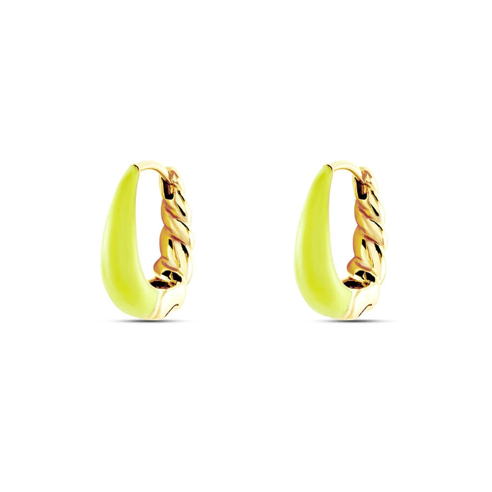CANNER White Zircon Simple Love Round Earring For Women 925 Sterling Silver Earrings Hoops Pendiente Plata Piercing Gold Jewelry