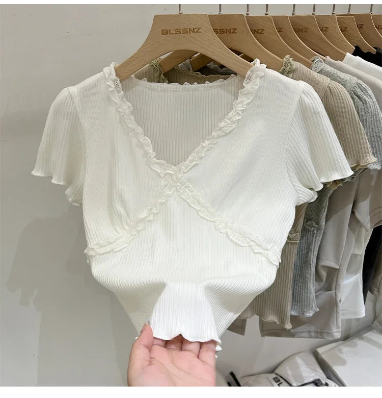 Summer Women T Shirt T-Shirt Woman Clothes Tops Tshirt Female Crop Top Tees Y2k Para Mujer Ropa De Mujer Roupas Feminina Traf