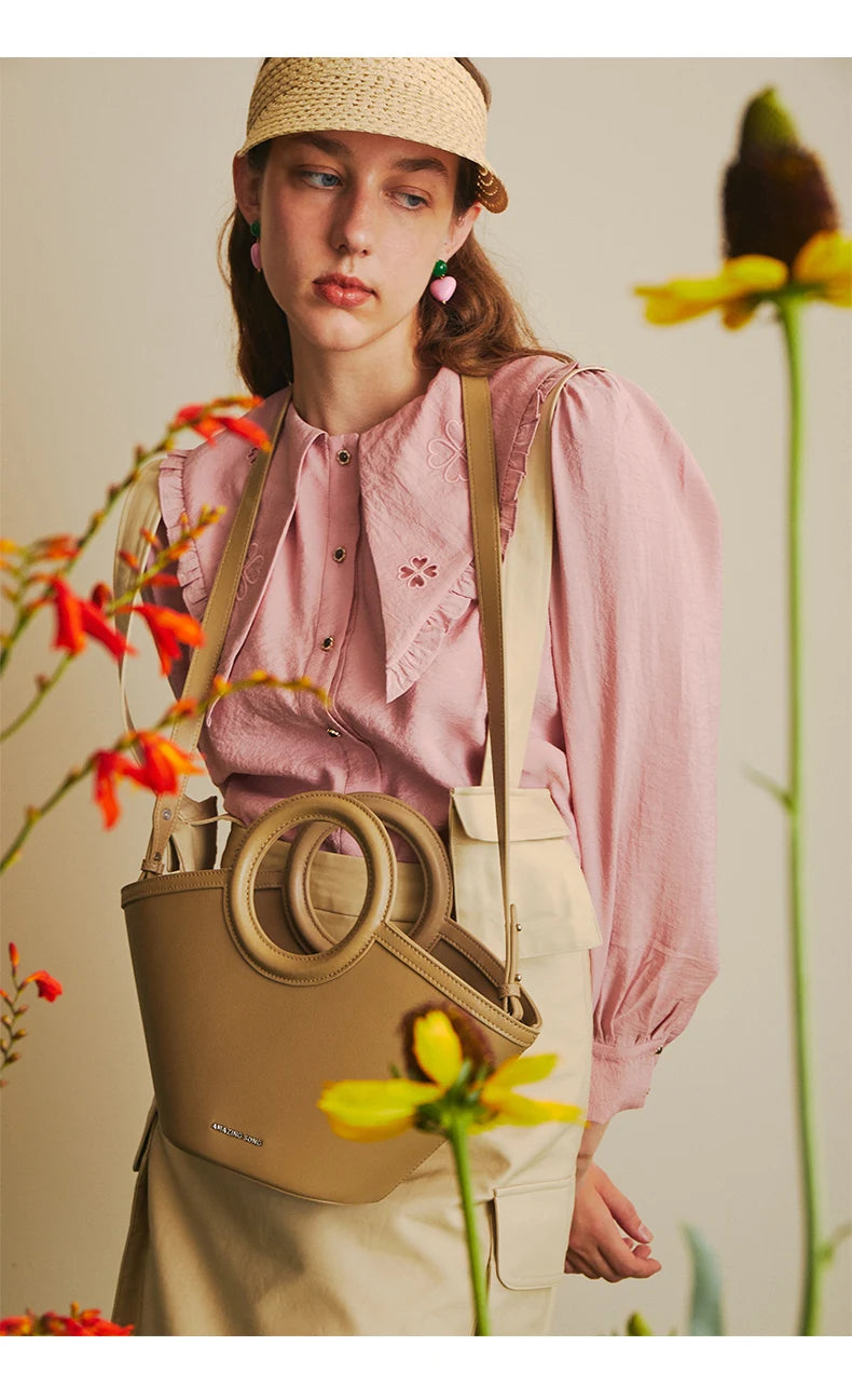 Amazing Song Shell Bag Handbag Niche Leather Ol Cross-Body Bag
