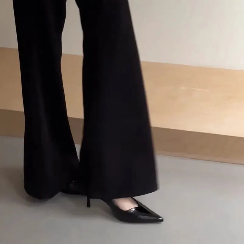 New Spring and Summer Fashion Sexy Banquet Casual Women's Shoes Solid Color Light Mouth Stiletto Heels Pointed Toe Toe Sandals