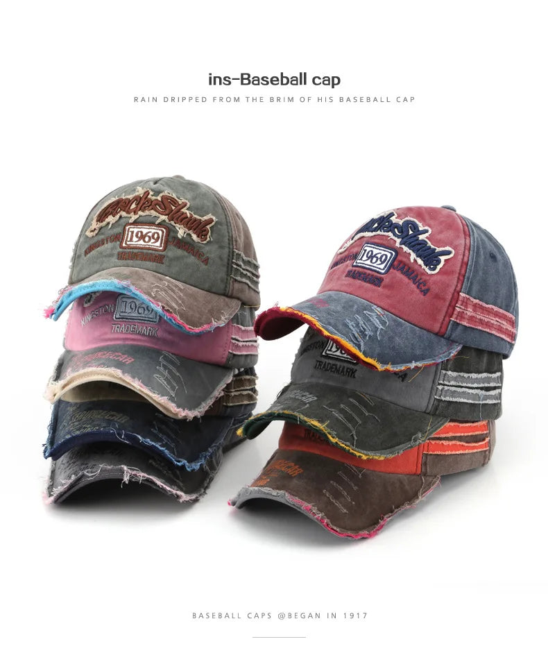 Retro Letter Embroidery Baseball Caps Spring Summer Men Women Cotton Adjustable Casual Hat Hip Hop Streetwear Sun Hats y2k hat