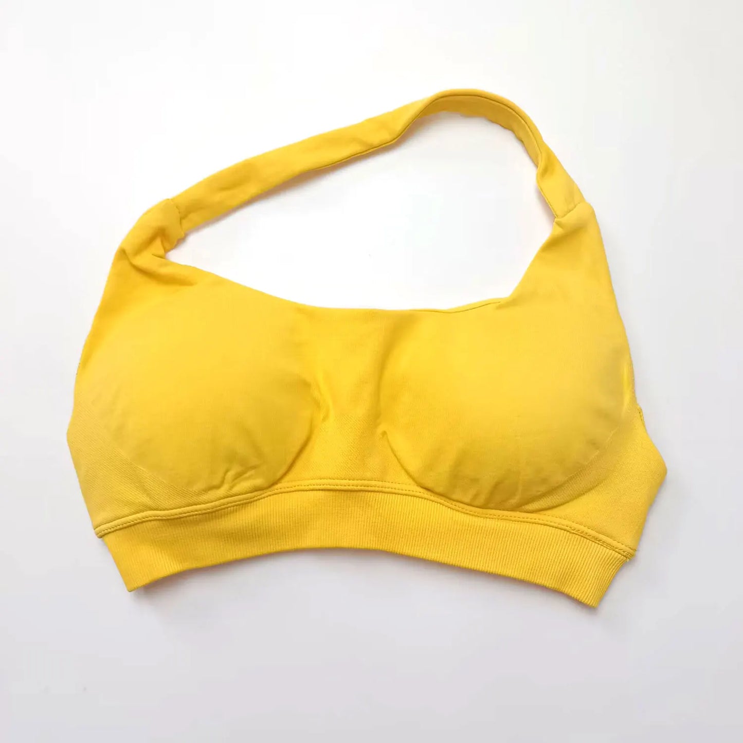 NCLAGEN Sports Bra Women Seamless Halter Top High Support Push-up Open Back Gym wear Fitness Yoga Workout underwear