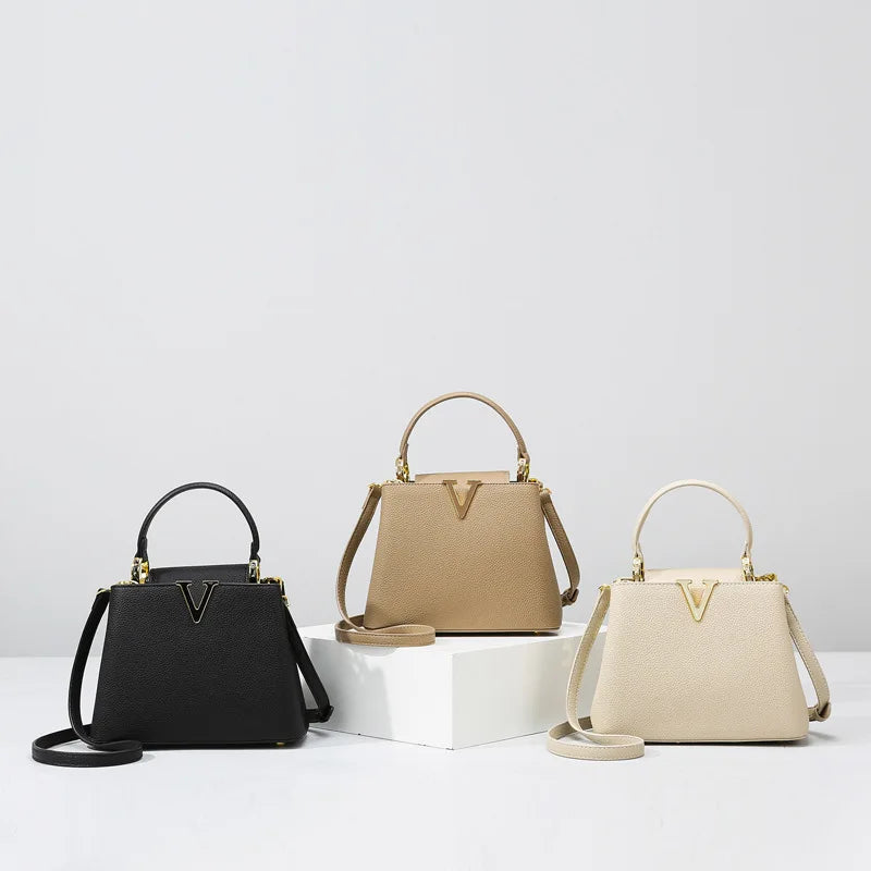 New Summer Versatile Women's Bag High-end Sense Exquisite Handbag Soft Leather Crossbody Commuter Bags Luxury Fashion