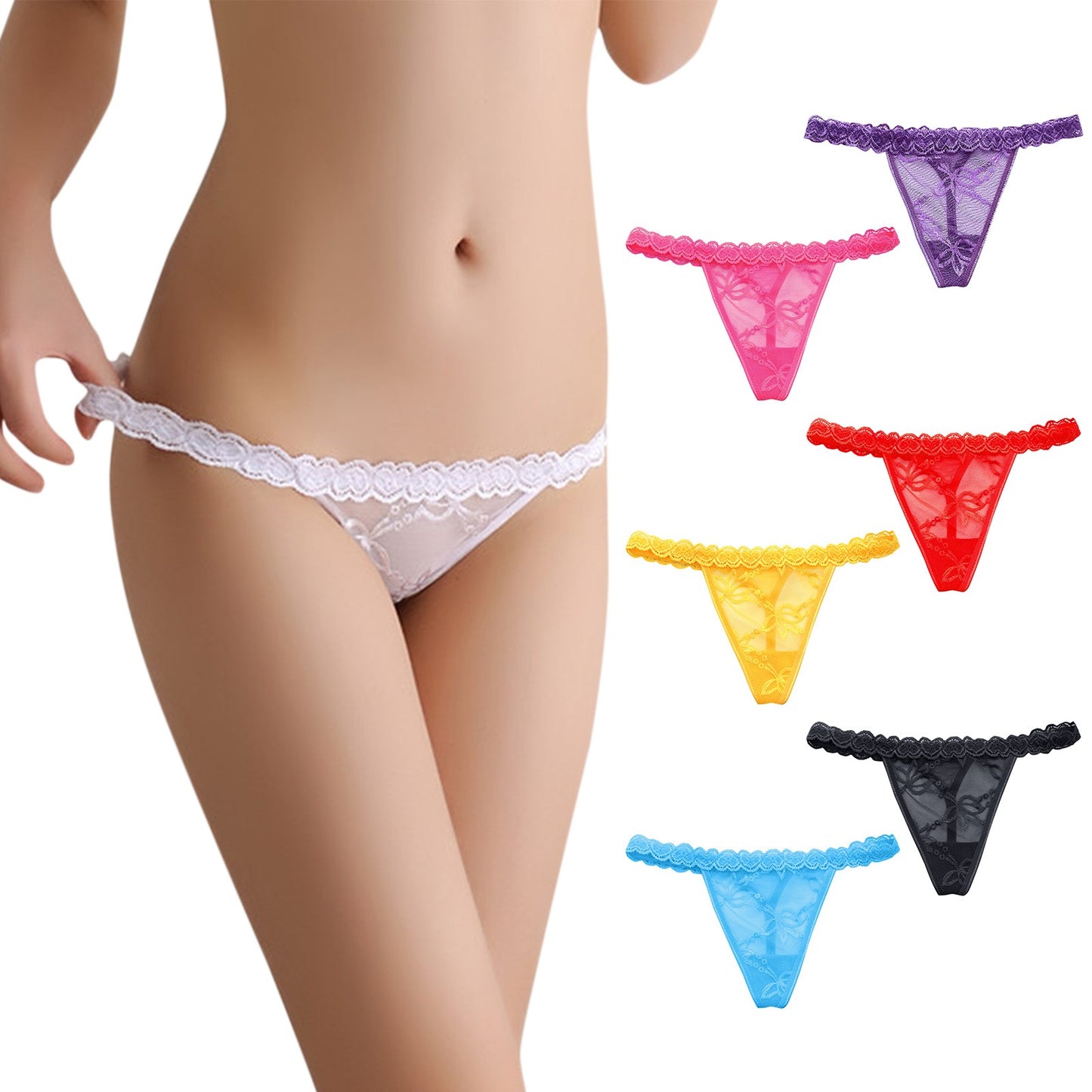 Thongs And G String Solid Low Waist Sexy Women Thong T Pants Highly Elastic Love Lace Panties Erotic Lingerie Women'S Panochas