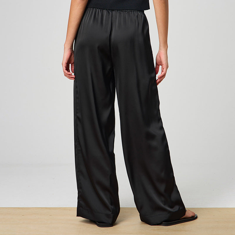Women's Lace-up Wide-leg Trousers