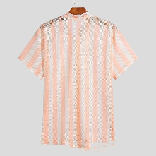 Summer Waffle Cool Men's Shirt Hole