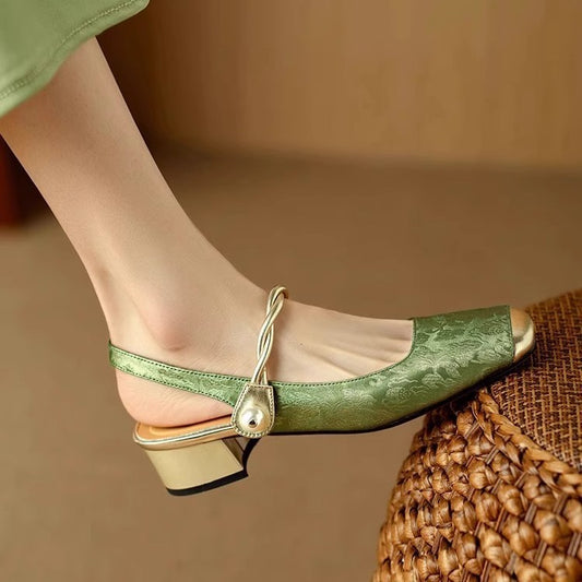 New Chinese Style Fairy Style Outer Wear Closed Toe Fashion Sandals For Women