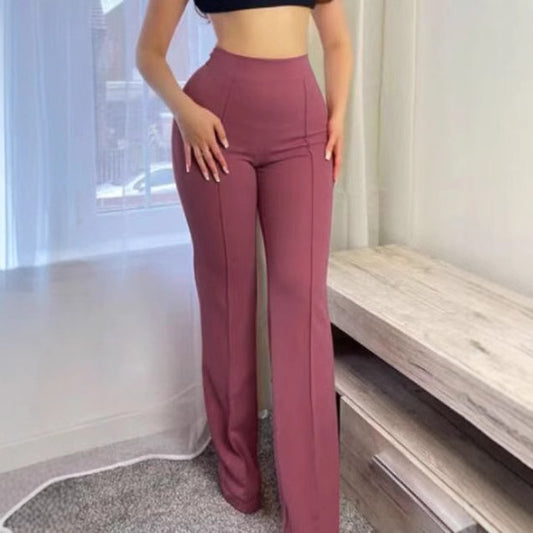 Hot Selling Casual Pants New Fashionable Slim Fit High Waist Wide Leg Women's Pants