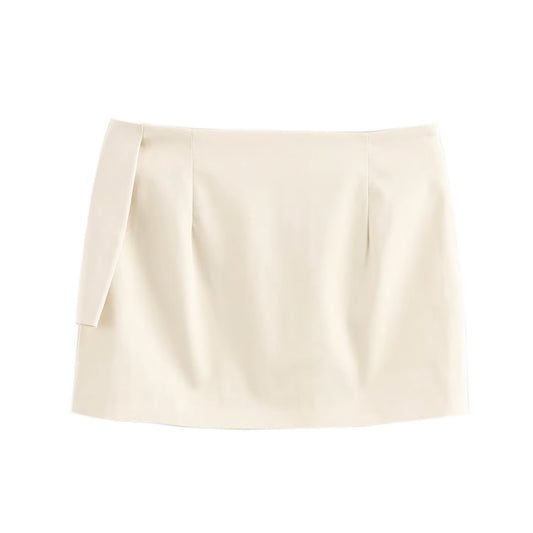 European And American Autumn New Fashion All-matching Bowknot Decoration Mini Skirt
