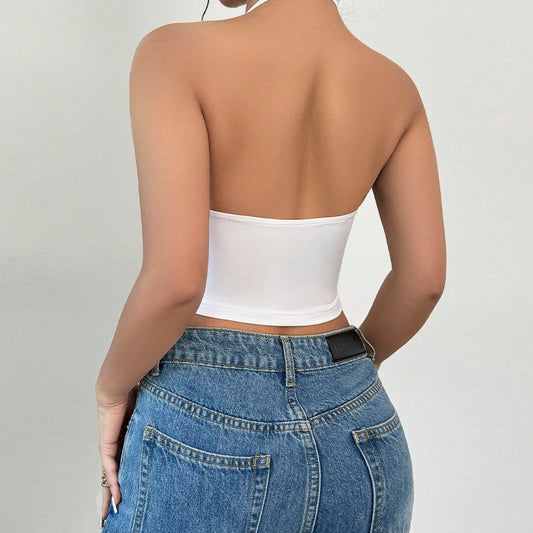 Top Vacation Style Hot Girl Camisole Halter
