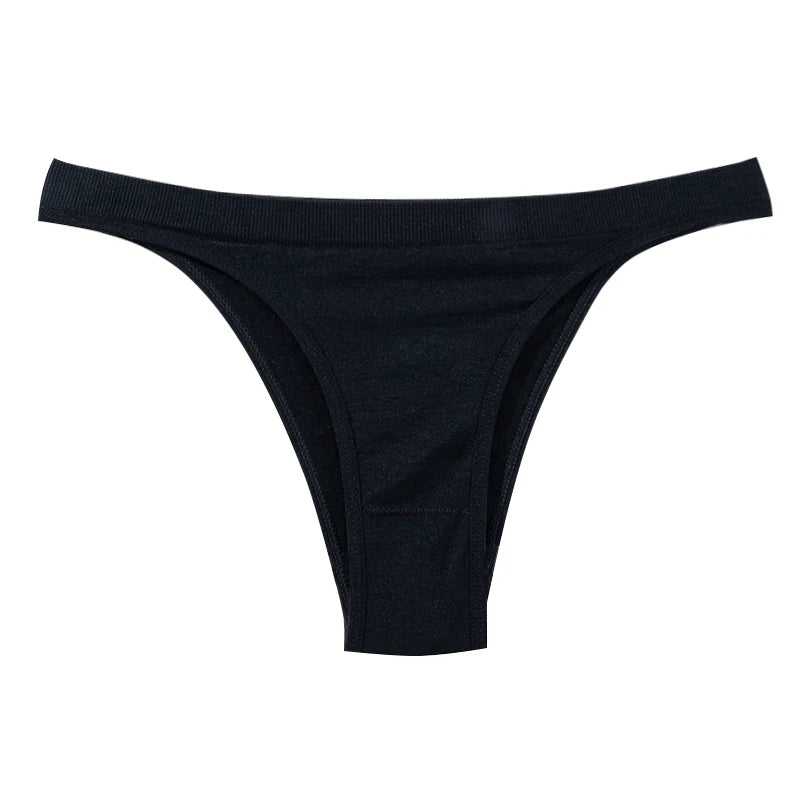 Women's Panties Sexy Underpants Thongs G-String Breathable Solid Color Crotch Lingerie Female Elasticity Underwear Women Briefs