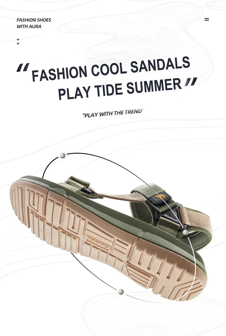 GOLDEN CAMEL Outdoor Brand Men's Sandals Summer Comfortable Lightweight Slippers Sandal Beach Shoes for Men 2023 New Flip Flops