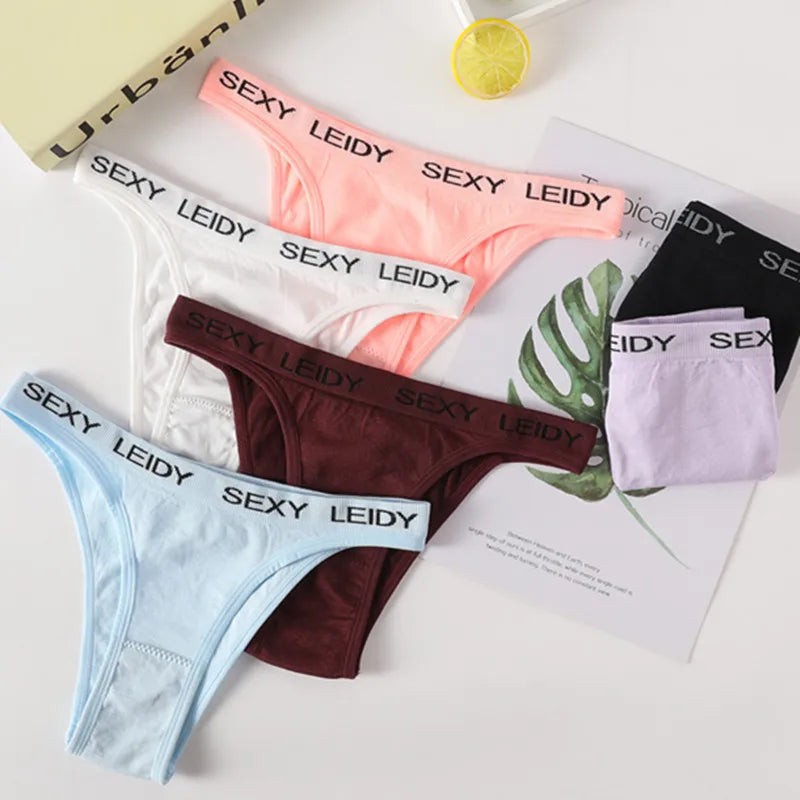 Letter Belt Brazilian Panties Women Seamless Underwear Female Underpants Sexy Briefs Lingerie Comfy Intimates