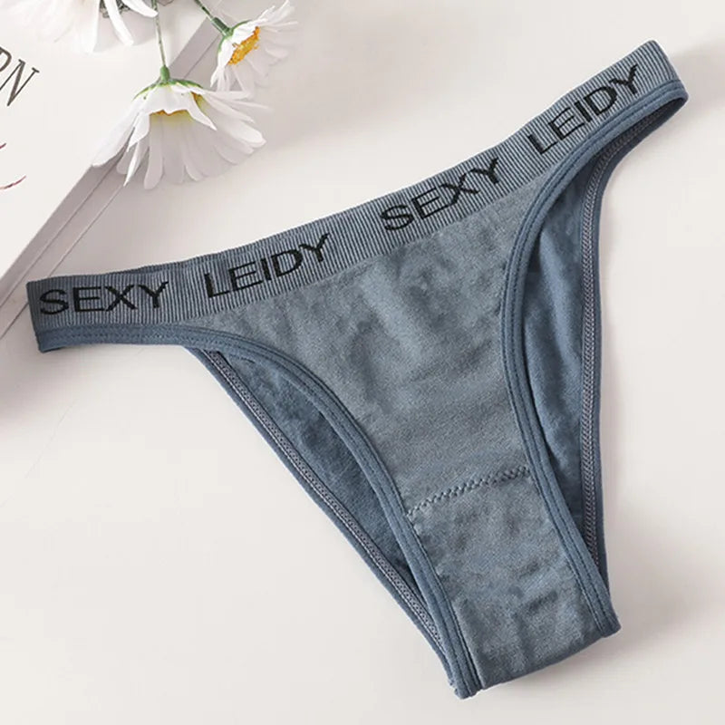 Letter Belt Brazilian Panties Women Seamless Underwear Female Underpants Sexy Briefs Lingerie Comfy Intimates