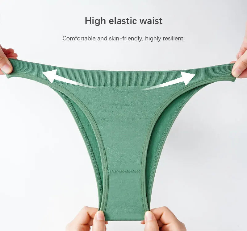 Women's Panties Sexy Underpants Thongs G-String Breathable Solid Color Crotch Lingerie Female Elasticity Underwear Women Briefs