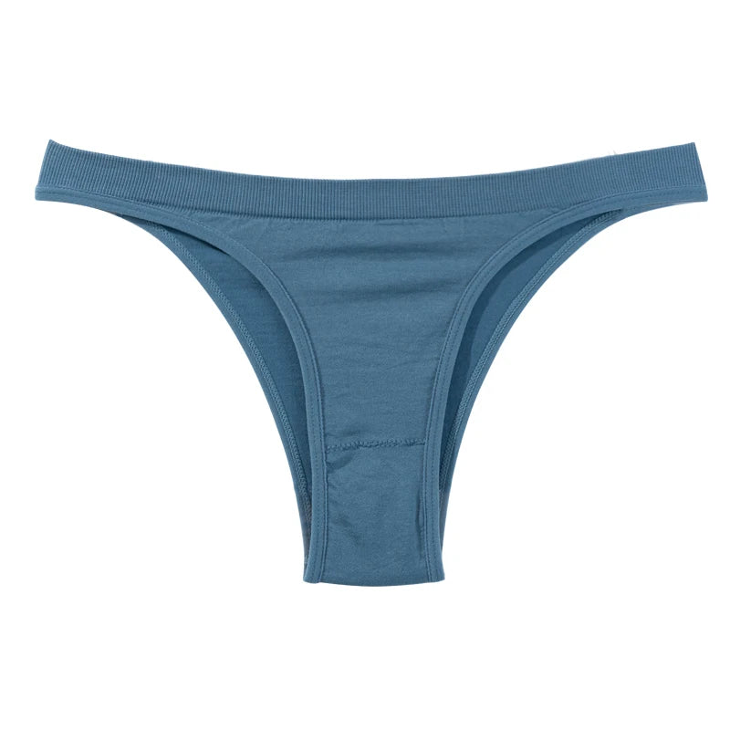 Women's Panties Sexy Underpants Thongs G-String Breathable Solid Color Crotch Lingerie Female Elasticity Underwear Women Briefs