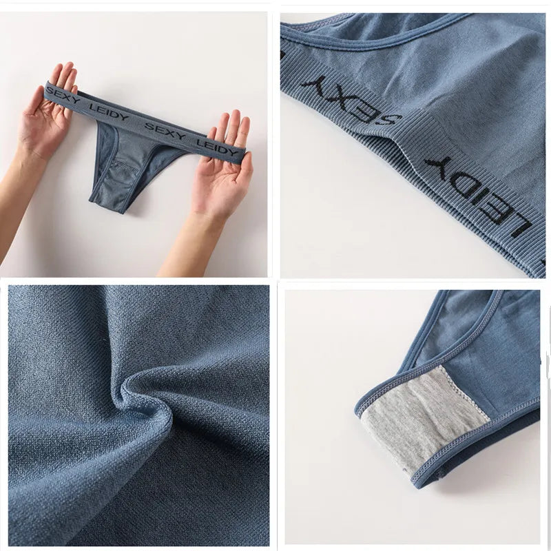 Letter Belt Brazilian Panties Women Seamless Underwear Female Underpants Sexy Briefs Lingerie Comfy Intimates