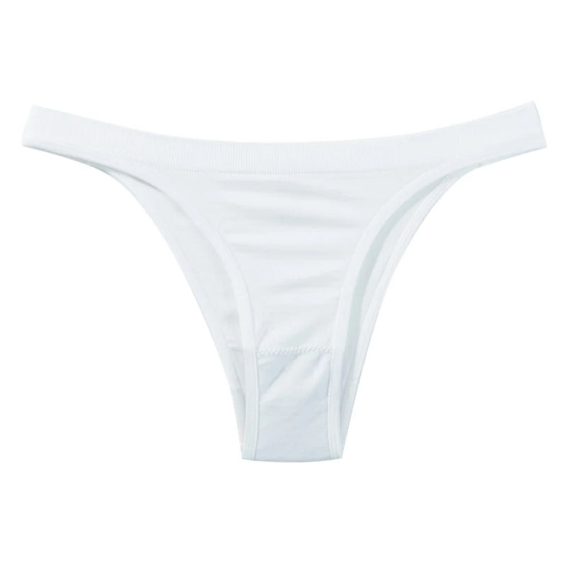 Women's Panties Sexy Underpants Thongs G-String Breathable Solid Color Crotch Lingerie Female Elasticity Underwear Women Briefs