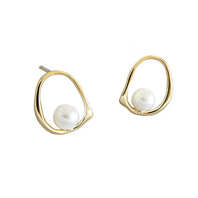 BF CLUB 925 Sterling Silver Gold Leaf Earrings For Women Trendy Earring Jewelry Prevent Allergy Party Accessories Gift