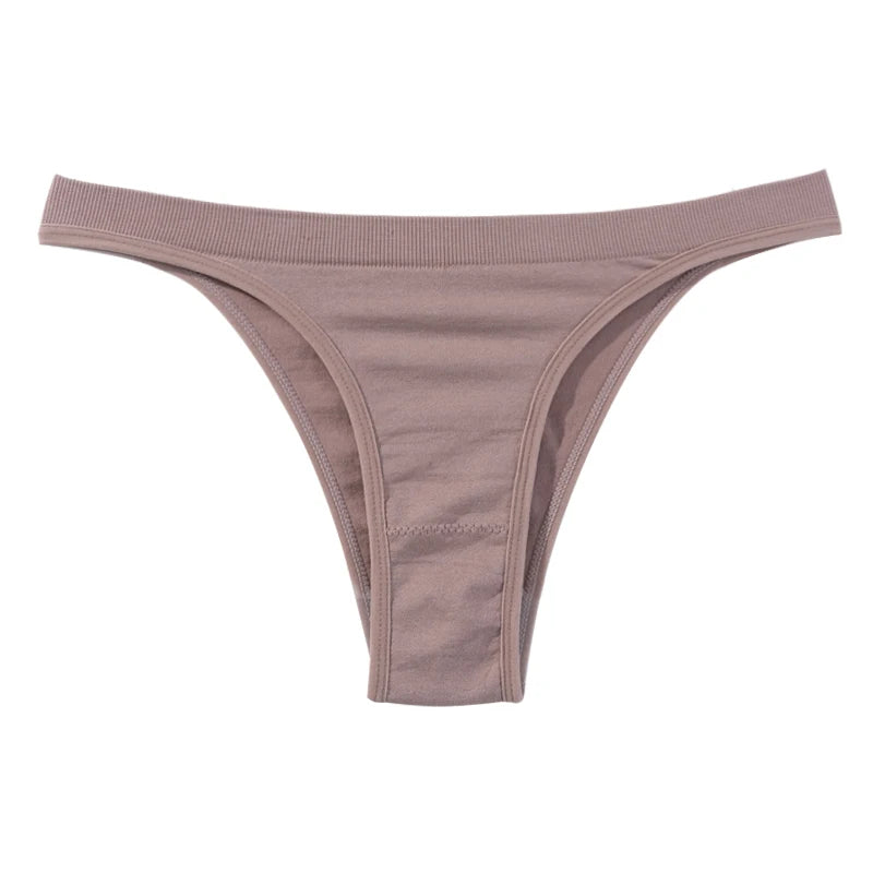 Women's Panties Sexy Underpants Thongs G-String Breathable Solid Color Crotch Lingerie Female Elasticity Underwear Women Briefs