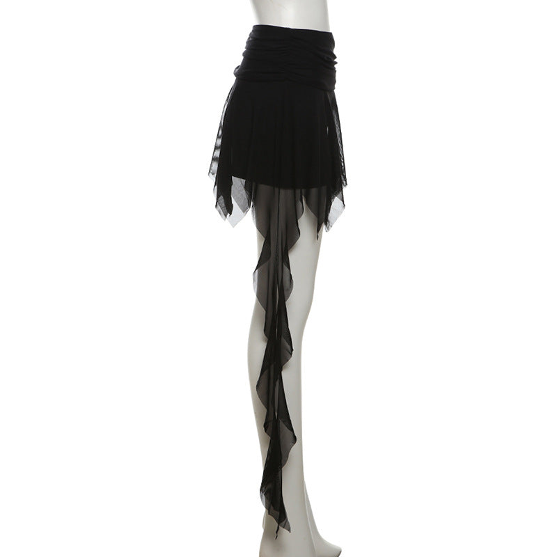 Spring New Solid Color All-match High Street Fashionable Personalized Tight Sexy Hot Cool Women's Tassel Pencil Skirt