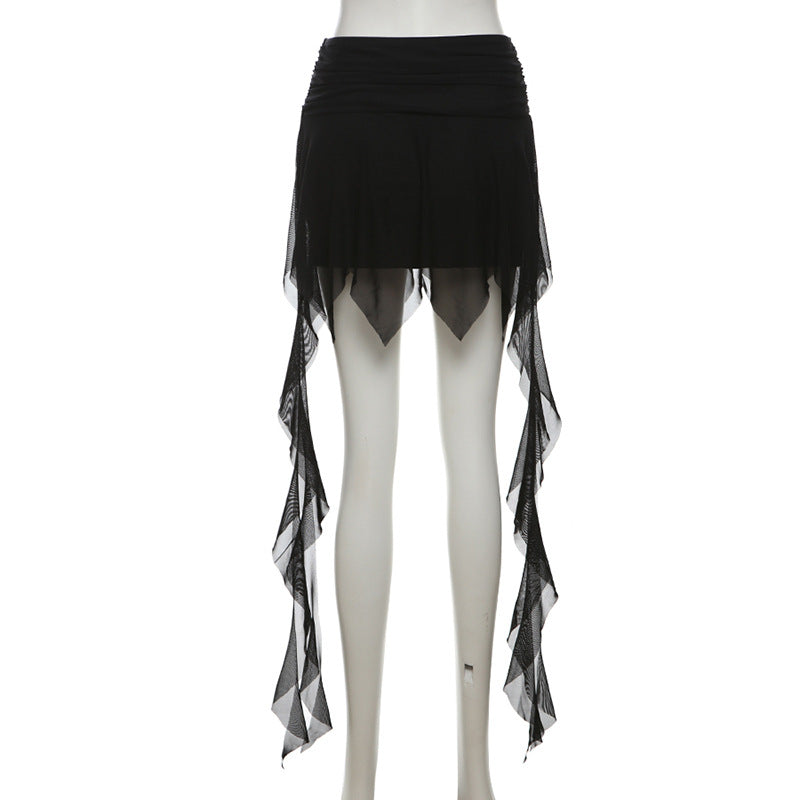 Spring New Solid Color All-match High Street Fashionable Personalized Tight Sexy Hot Cool Women's Tassel Pencil Skirt