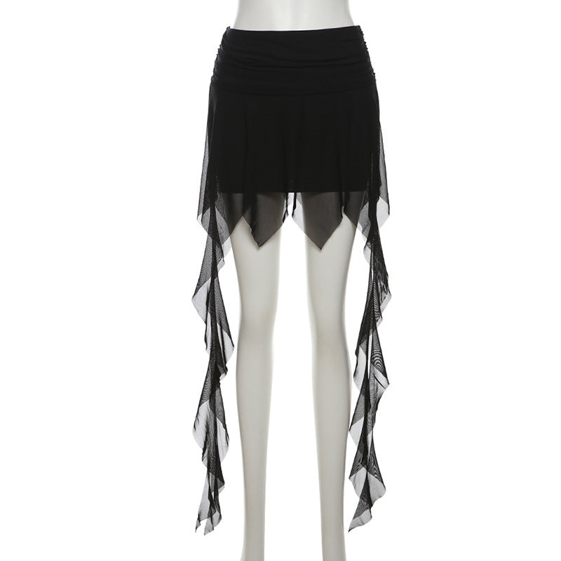 Spring New Solid Color All-match High Street Fashionable Personalized Tight Sexy Hot Cool Women's Tassel Pencil Skirt