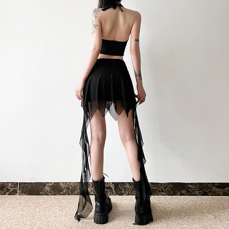Spring New Solid Color All-match High Street Fashionable Personalized Tight Sexy Hot Cool Women's Tassel Pencil Skirt