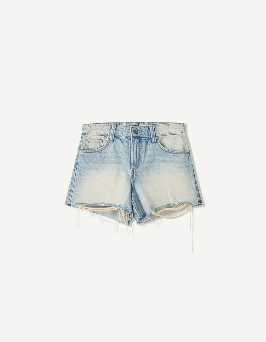 Summer New Women's Fashion Hot Girl Retro High Waist Denim Shorts