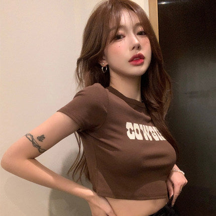 American Retro Hot Girl Short Sleeve Shirt