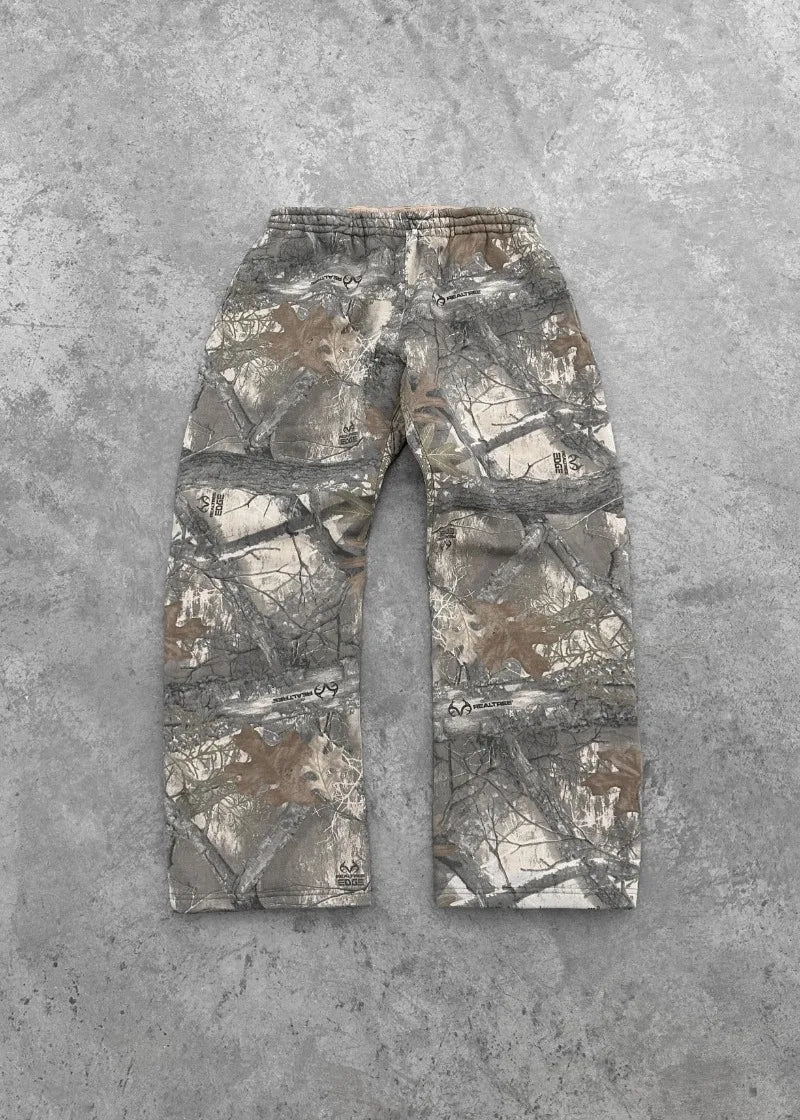 Y2K Retro SweatPants Camouflage Pattern Print Streetwear Men harajuku Street Hip Hop Unisex Oversized Casual Camo Baggy Trousers