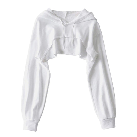 Women'S Sweatshirt Hooded Early Autumn New Personality Fashion Trend Crop Top Super Short Long Sleeve Top For Street Spicy Girls