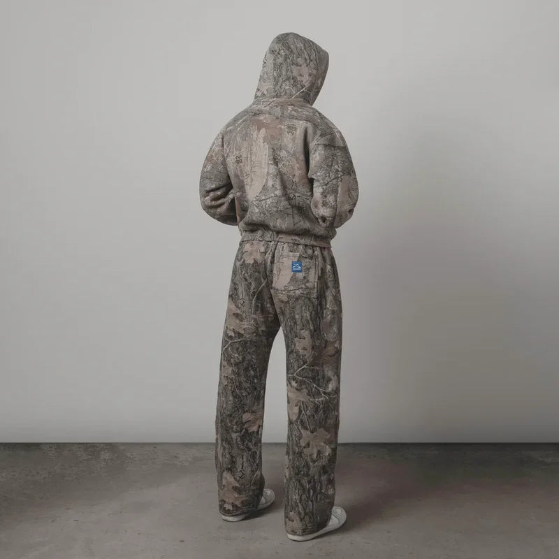 Y2K Retro SweatPants Camouflage Pattern Print Streetwear Men harajuku Street Hip Hop Unisex Oversized Casual Camo Baggy Trousers