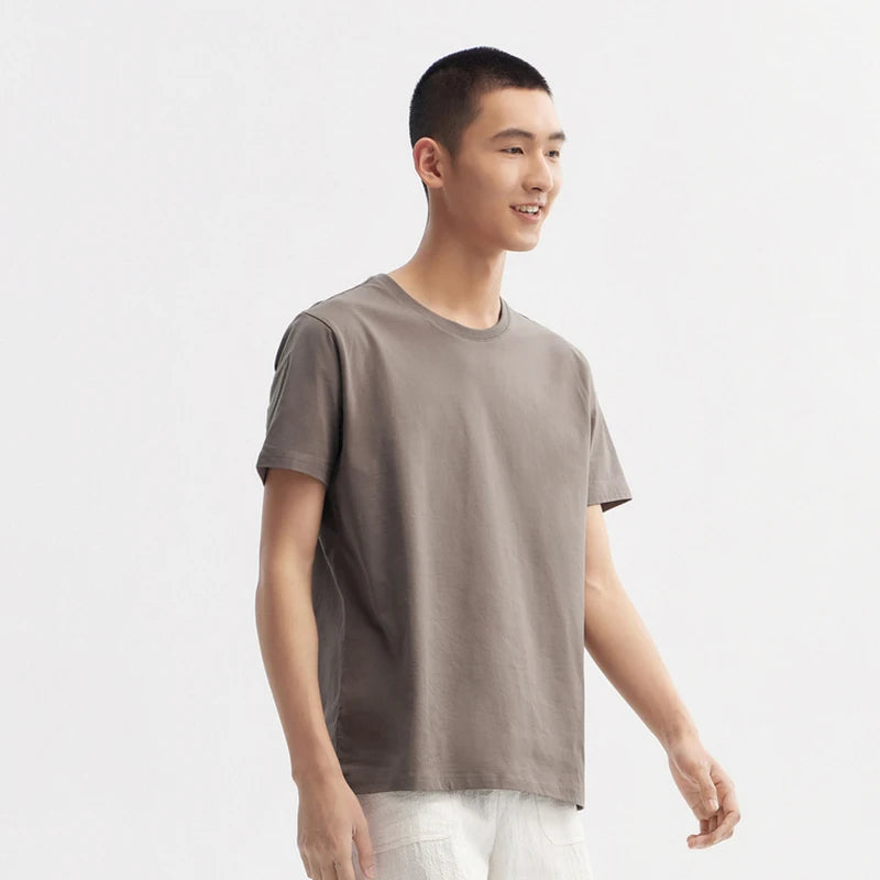 Semir Short Sleeve T-Shirt Men 2024 Summer New Simple Solid Colour Top Slim Pullover Summer Clothing T Shirt
