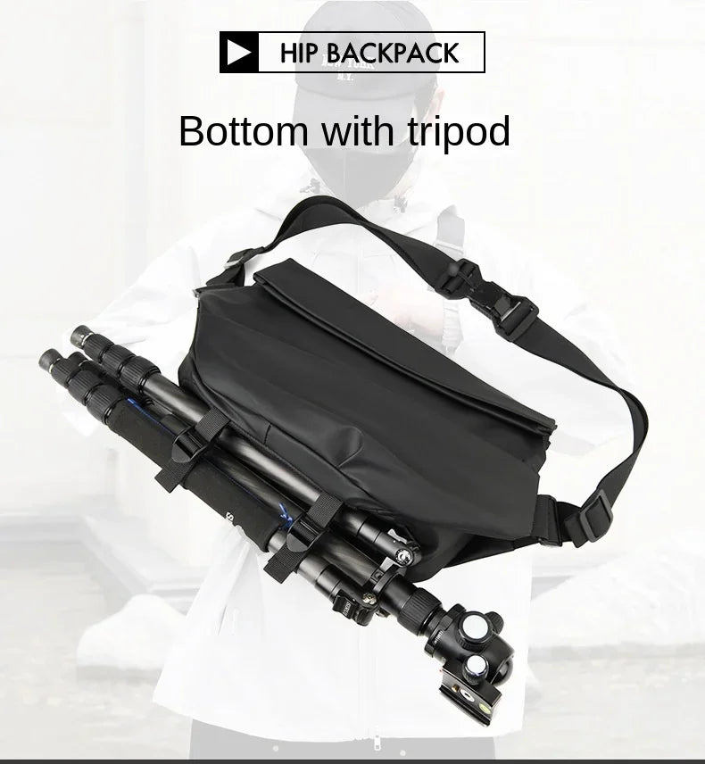 Premium Waterproof Magnetic Buckle Crossbody Bag Personality Fashion Men Messenger Bag Black Minimalist Shoulder Bags Men Bag