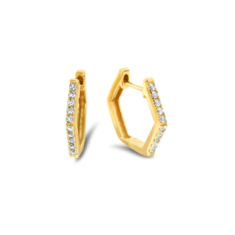 CANNER White Zircon Simple Love Round Earring For Women 925 Sterling Silver Earrings Hoops Pendiente Plata Piercing Gold Jewelry
