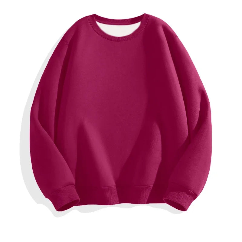 LEGIBLE 2025 Autumn Winter Woman's Hoodies Oversize Female Loose Solid Thicken Fleece Warm Women Sweatshirts Lady