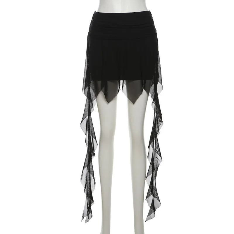 Spring New Solid Color All-match High Street Fashionable Personalized Tight Sexy Hot Cool Women's Tassel Pencil Skirt