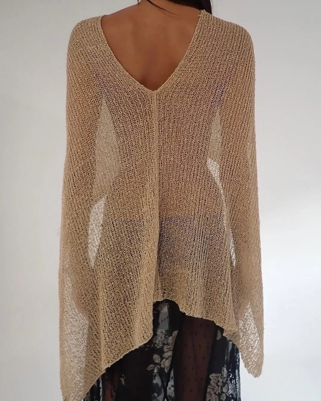Glitter Knitted One Piece Top Women Fashion Halter Shawl Multi-wear Holiday Cape Beach Tank 2025 Summer Casual Cover Ups