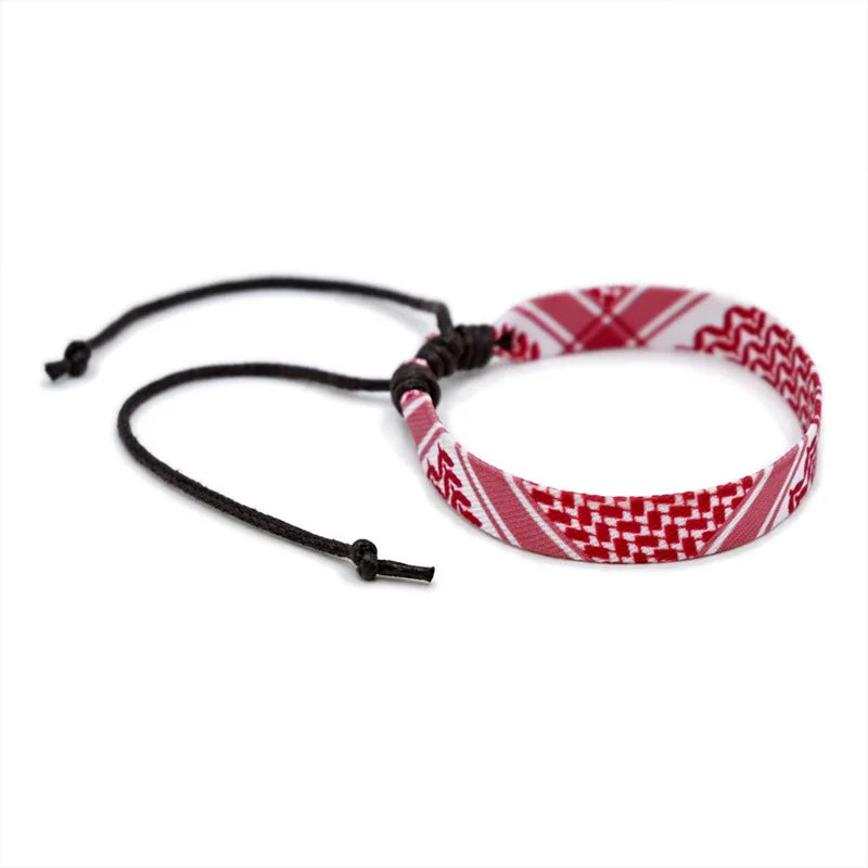 Meetvii Arabic Scarf Style Woven Bracelet for Women Men Handmade Ethnic Wave Dot Colored Ribbon Bracelets Jewelry