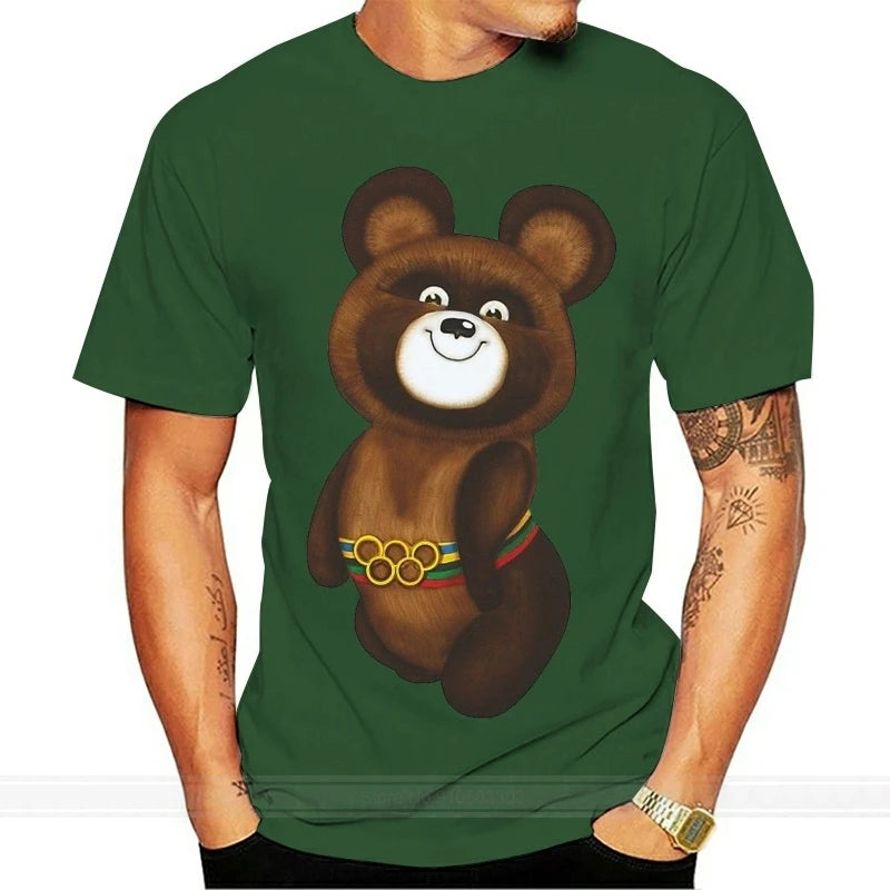 t-shirt man fashion brand tees bear of ussr tshirt men t-shirt tops male top tees drop shipping