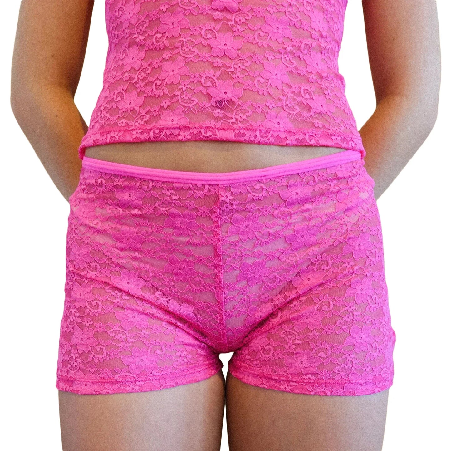 Women s Lace Trimmed Elastic Waist Pajama Shorts Soft Comfy Sleepwear Bottoms for Summer Lounging and Relaxation