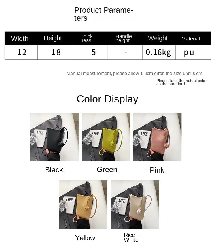 Women Leather Small Crossbody Bag Designer Cell Phone Bag Lightweight Fashion Shoulder Bag Ladies Travel Purse