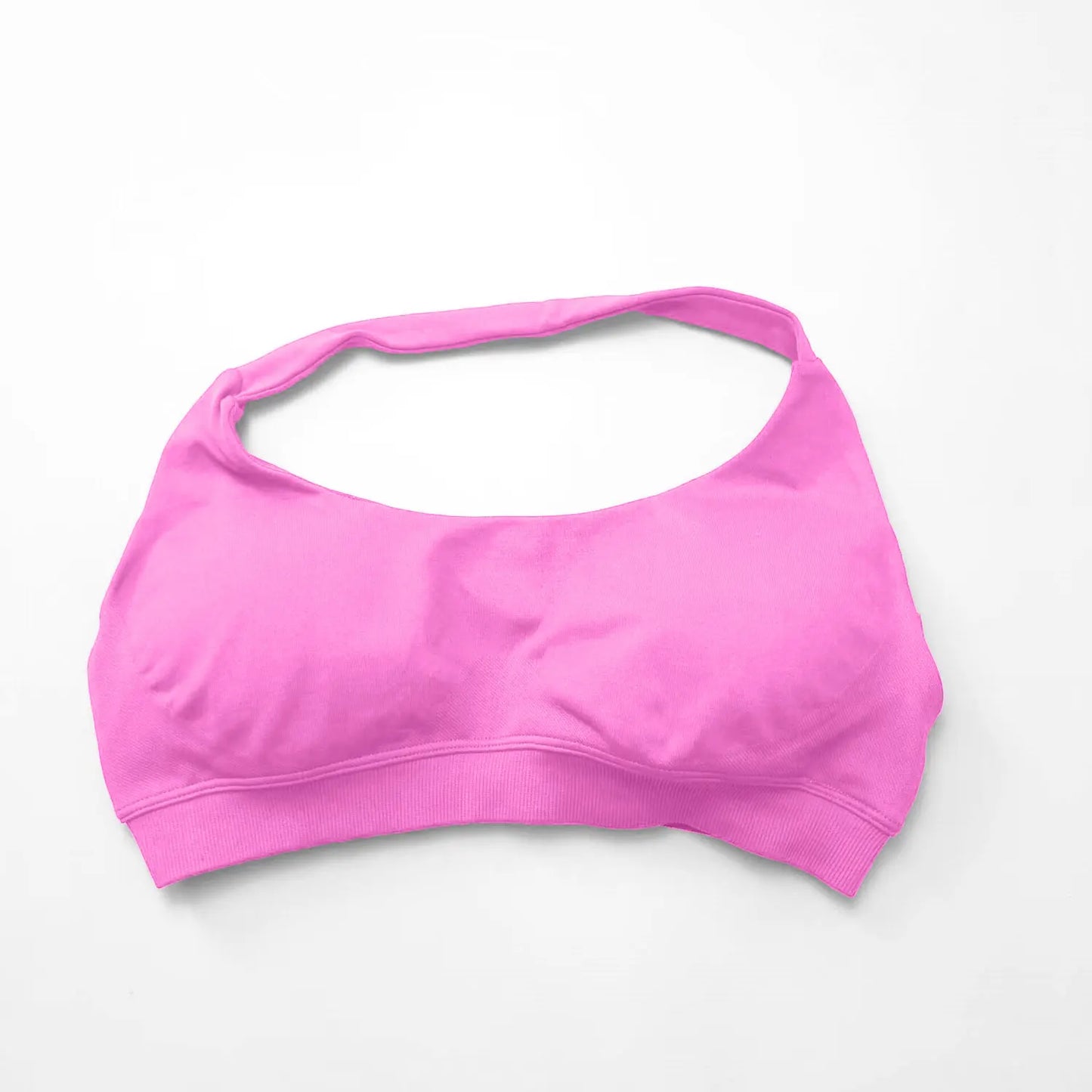 NCLAGEN Sports Bra Women Seamless Halter Top High Support Push-up Open Back Gym wear Fitness Yoga Workout underwear