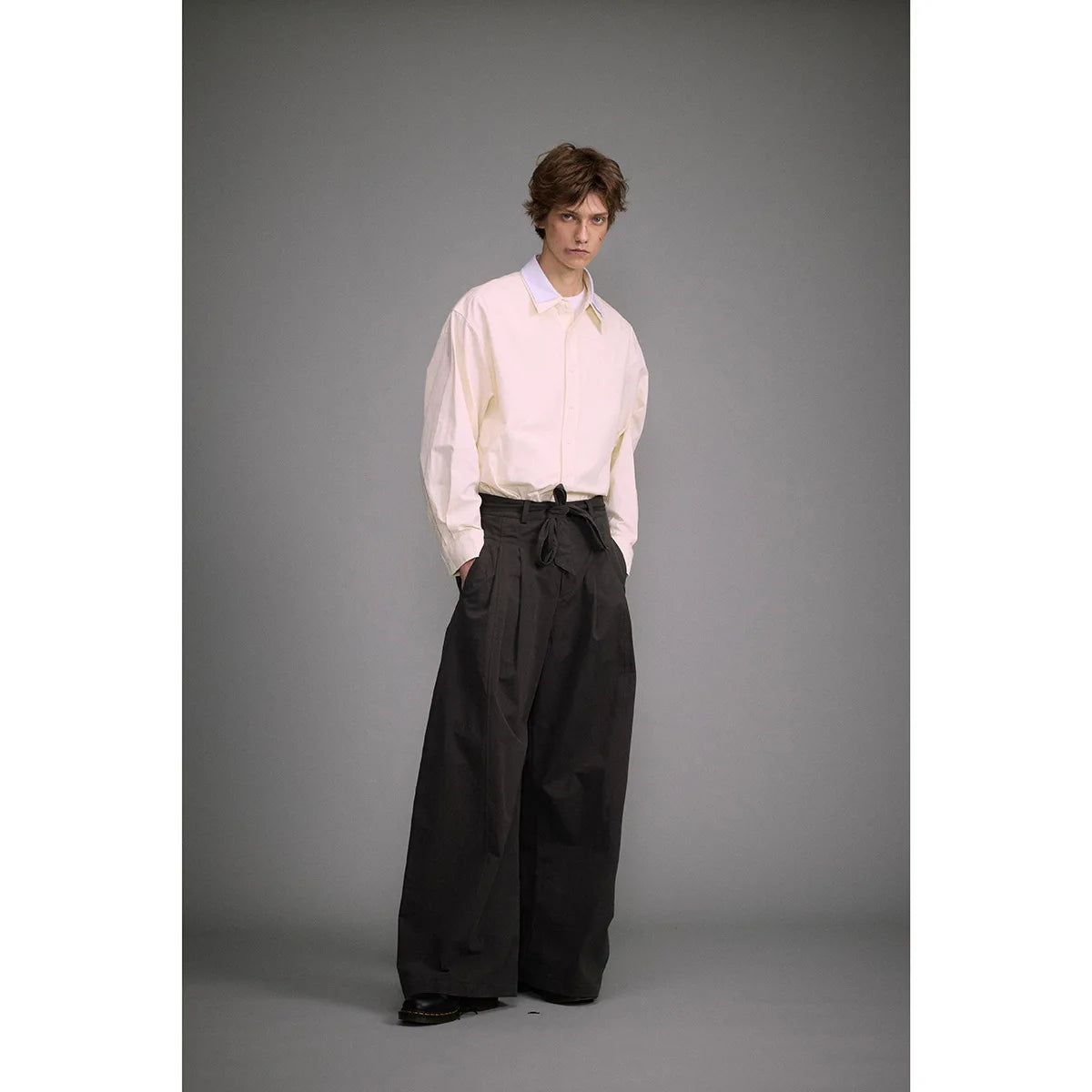 Japanese Streetwear Fashion Show Overalls Men's Loose Vintage Straight Casual Pure Cotton Wide-leg Baggy Pants Cargo Trousers