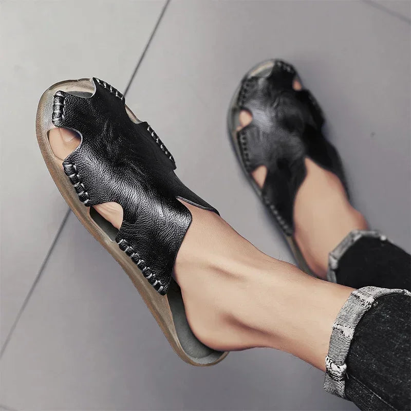 Men's Summer Sandals for Men Shoes Comfortable Man Sandal Low Price Shoe Replicas Luxury Brands Shoes Casual Sneakers Slippers